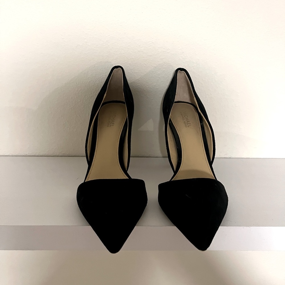 MICHAEL by Michael Kors Black Suede Pumps